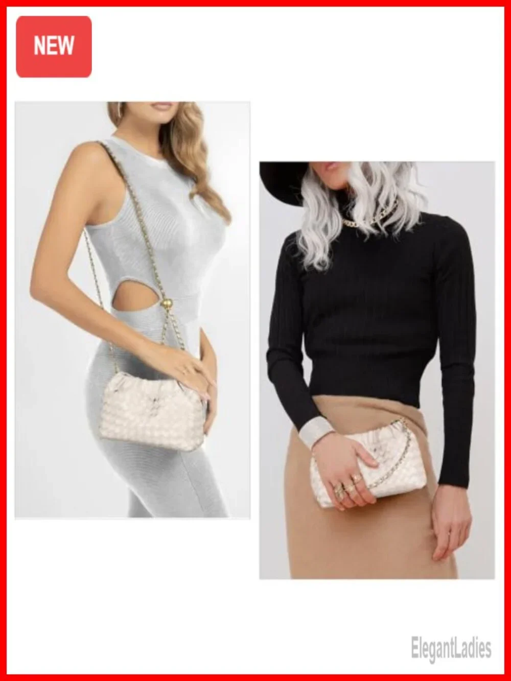 Woven Crossbody Bag & Clutch, Ruch Design, Adjustable Strap
